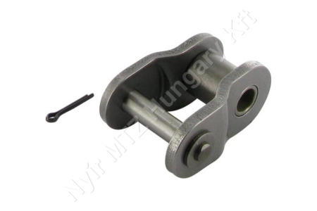 Összekötő láncszem ASA 100-1H egysoros (simplex) 1-1/4″ (31,75 mm) osztás 19,05 mm belső szélesség Ø19,05 mm görgő Ø9,53 mm csapszeg DIN 8188_150421 Összekötő láncszem ASA 100-1H egysoros (simplex) 1-1/4″ (31,75 mm) osztás 19,05 mm belső szélesség Ø19,05 mm görgő Ø9,53 mm csapszeg DIN 8188_150421