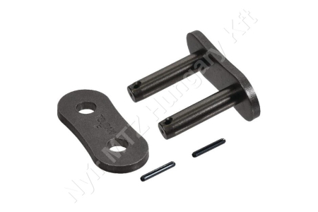 Összekötő láncszem ASA 100-1H egysoros (simplex) 1-1/4″ (31,75 mm) osztás 19,05 mm belső szélesség Ø19,05 mm görgő Ø9,54 mm csapszeg DIN 8188_150422 Összekötő láncszem ASA 100-1H egysoros (simplex) 1-1/4″ (31,75 mm) osztás 19,05 mm belső szélesség Ø19,05 mm görgő Ø9,54 mm csapszeg DIN 8188_150422