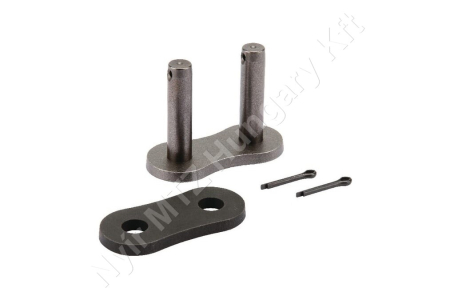 Összekötő láncszem ASA 100-1 egysoros (simplex) 1-1/4″ (31,75 mm) osztás 19,05 mm belső szélesség Ø19,05 mm görgő Ø9,54 mm csapszeg DIN 8188 folyóméter_150426
