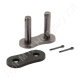Összekötő láncszem ASA 100-1 egysoros (simplex) 1-1/4″ (31,75 mm) osztás 19,05 mm belső szélesség Ø19,05 mm görgő Ø9,54 mm csapszeg DIN 8188 folyóméter