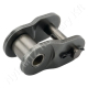 Összekötő láncszem ASA 100-1 egysoros (simplex) 1-1/4″ (31,75 mm) osztás 19,05 mm belső szélesség Ø19,05 mm görgő Ø9,53 mm csapszeg DIN 8188