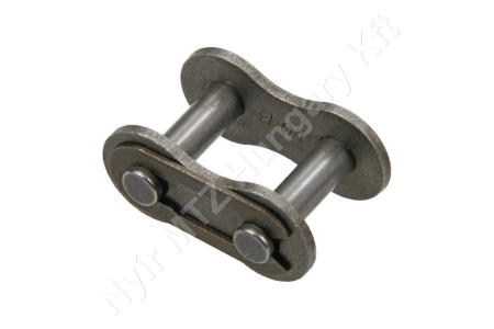 Összekötő láncszem 10B-1 egysoros (simplex) 5/8″ (15,875 mm) osztás 3/8″ (9,65 mm) belső szélesség Ø10,16 mm görgő Ø5,08 mm csapszeg DIN 8187_150435 Összekötő láncszem 10B-1 egysoros (simplex) 5/8″ (15,875 mm) osztás 3/8″ (9,65 mm) belső szélesség Ø10,16 mm görgő Ø5,08 mm csapszeg DIN 8187_150435