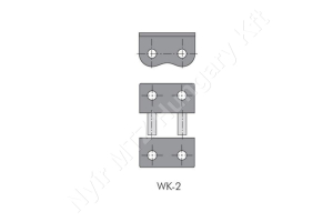 Összekötő láncszem 10B-1 egysoros (simplex) 5/8″ (15,875 mm) osztás 3/8″ (9,65 mm) belső szélesség Ø10,16 mm görgő Ø5,08 mm csapszeg DIN 8187