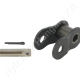 Összekötő láncszem 10B-1 egysoros (simplex) 5/8″ (15,875 mm) osztás 3/8″ (9,65 mm) belső szélesség Ø10,16 mm görgő Ø5,08 mm csapszeg DIN 8187