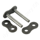 Összekötő láncszem 10B-2 kétsoros (duplex) 5/8″ (15,875 mm) osztás 3/8″ (9,65 mm) belső szélesség Ø10,16 mm görgő Ø5,08 mm csapszeg DIN 8187
