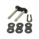 Összekötő láncszem 10B-2 kétsoros (duplex) 5/8″ (15,875 mm) osztás 3/8″ (9,65 mm) belső szélesség Ø10,16 mm görgő Ø5,08 mm csapszeg DIN 8187