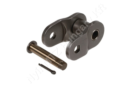 Összekötő láncszem ASA 120-1 egysoros (simplex) 1-1/2″ (38,1 mm) osztás 1″ (25,4 mm) belső szélesség Ø22,23 mm görgő Ø11,11 mm csapszeg DIN 8188_150461