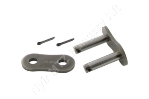Összekötő láncszem ASA 120-1 egysoros (simplex) 1-1/2″ (38,1 mm) osztás 1″ (25,4 mm) belső szélesség Ø22,22 mm görgő Ø11,1 mm csapszeg DIN 8188 folyóméter
