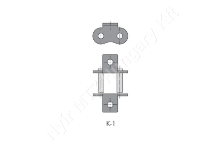 Összekötő láncszem 12B-1 egysoros (simplex) 3/4″ (19,05 mm) osztás 7/16″ (11,68 mm) belső szélesség Ø12,07 mm görgő Ø5,72 mm csapszeg DIN 8187_150471 Összekötő láncszem 12B-1 egysoros (simplex) 3/4″ (19,05 mm) osztás 7/16″ (11,68 mm) belső szélesség Ø12,07 mm görgő Ø5,72 mm csapszeg DIN 8187_150471