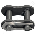 Összekötő láncszem 12B-1 egysoros (simplex) 3/4″ (19,05 mm) osztás 7/16″ (11,68 mm) belső szélesség Ø12,07 mm görgő Ø5,72 mm csapszeg DIN 8187_150472