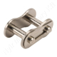 Összekötő láncszem 12B-1 egysoros (simplex) 3/4″ (19,05 mm) osztás 7/16″ (11,68 mm) belső szélesség Ø12,07 mm görgő Ø5,72 mm csapszeg DIN 8187 rozsdamentes acél