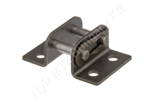 Összekötő láncszem 12B-1 egysoros (simplex) 3/4″ (19,05 mm) osztás 7/16″ (11,68 mm) belső szélesség Ø12,07 mm görgő Ø5,72 mm csapszeg DIN 8187