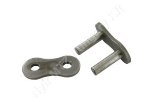 Összekötő láncszem ASA 140-1 egysoros (simplex) 1-3/4″ (44,45 mm) osztás 1″ (25,4 mm) belső szélesség Ø25,4 mm görgő Ø12,7 mm csapszeg DIN 8188