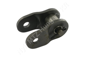 Összekötő láncszem ASA 140-1 egysoros (simplex) 1-3/4″ (44,45 mm) osztás 1″ (25,4 mm) belső szélesség Ø25,4 mm görgő Ø12,7 mm csapszeg DIN 8188