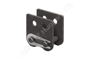Összekötő láncszem 16B-1 egysoros (simplex) 1″ (25,4 mm) osztás 17,02 mm belső szélesség Ø15,88 mm görgő Ø8,28 mm csapszeg DIN 8187