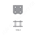 Összekötő láncszem 16B-1 egysoros (simplex) 1″ (25,4 mm) osztás 17,02 mm belső szélesség Ø15,88 mm görgő Ø8,28 mm csapszeg DIN 8187_150502