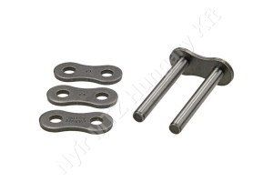 Összekötő láncszem 16B-2 kétsoros (duplex) 1″ (25,4 mm) osztás 17,02 mm belső szélesség Ø15,88 mm görgő Ø8,28 mm csapszeg DIN 8187