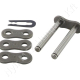 Összekötő láncszem 16B-2 kétsoros (duplex) 1″ (25,4 mm) osztás 17,02 mm belső szélesség Ø15,88 mm görgő Ø8,28 mm csapszeg DIN 8187