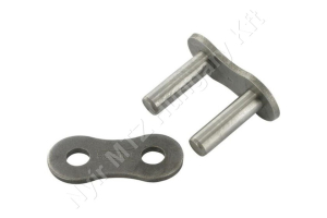 Összekötő láncszem 20B-1 egysoros (simplex) 1-1/4″ (31,75 mm) osztás 3/4″ (19,56 mm) belső szélesség Ø19,05 mm görgő Ø10,19 mm csapszeg DIN 8187