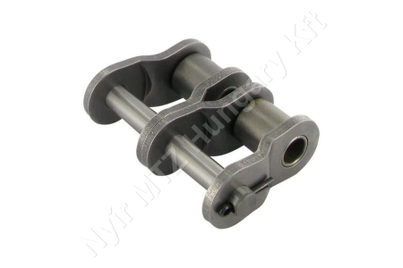 Összekötő láncszem 20B-2 kétsoros (duplex) 1-1/4″ (31,75 mm) osztás 3/4″ (19,56 mm) belső szélesség Ø19,05 mm görgő Ø10,19 mm csapszeg DIN 8187_150516