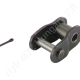 Összekötő láncszem ASA 40-1 egysoros (simplex) 1/2″ (12,7 mm) osztás 7,92 mm belső szélesség Ø7,92 mm görgő Ø3,96 mm csapszeg DIN 8188