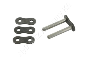 Összekötő láncszem 10A-2 kétsoros (duplex) 5/8″ (15,875 mm) osztás 9,53 mm belső szélesség Ø10,16 mm görgő Ø5,09 mm csapszeg DIN 8188