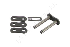 Összekötő láncszem ASA 50-2 (10A-2) kétsoros (duplex) 5/8″ (15,875 mm) osztás 9,53 mm belső szélesség Ø10,16 mm görgő Ø5,09 mm csapszeg DIN 8188
