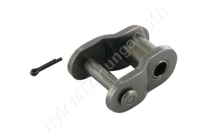 Összekötő láncszem ASA 60-1H egysoros (simplex) 3/4″ (19,05 mm) osztás 12,7 mm belső szélesség Ø11,9 mm görgő Ø5,94 mm csapszeg DIN 8188