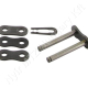 Összekötő láncszem ASA 60-2 (12A-2) kétsoros (duplex) 3/4″ (19,05 mm) osztás 12,7 mm belső szélesség Ø11,91 mm görgő Ø5,96 mm csapszeg DIN 8188