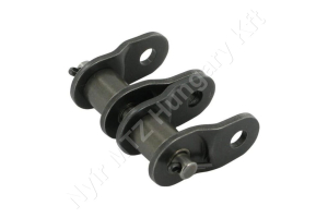 Összekötő láncszem ASA 60-2 (12A-2) kétsoros (duplex) 3/4″ (19,05 mm) osztás 12,7 mm belső szélesség Ø11,91 mm görgő Ø5,96 mm csapszeg DIN 8188