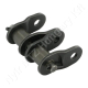 Összekötő láncszem ASA 60-2 (12A-2) kétsoros (duplex) 3/4″ (19,05 mm) osztás 12,7 mm belső szélesség Ø11,91 mm görgő Ø5,96 mm csapszeg DIN 8188