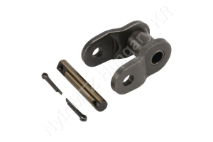Összekötő láncszem ASA 60-1 egysoros (simplex) 3/4″ (19,05 mm) osztás 12,7 mm belső szélesség Ø11,91 mm görgő Ø5,96 mm csapszeg DIN 8188