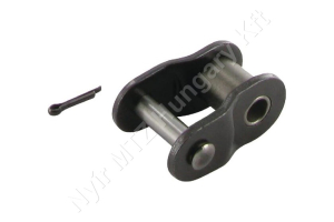 Összekötő láncszem ASA 60-1 egysoros (simplex) 3/4″ (19,05 mm) osztás 12,7 mm belső szélesség Ø11,9 mm görgő Ø5,94 mm csapszeg DIN 8188