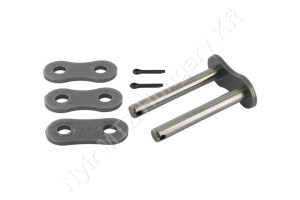 Összekötő láncszem ASA 80-2 (16A-2) kétsoros (duplex) 1″ (25,4 mm) osztás 15,88 mm belső szélesség Ø15,88 mm görgő Ø7,94 mm csapszeg DIN 8188