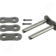 Összekötő láncszem ASA 80-2 (16A-2) kétsoros (duplex) 1″ (25,4 mm) osztás 15,88 mm belső szélesség Ø15,88 mm görgő Ø7,94 mm csapszeg DIN 8188