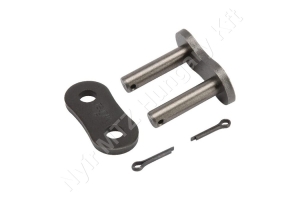 Összekötő láncszem ASA 80-1 egysoros (simplex) 1″ (25,4 mm) osztás 15,88 mm belső szélesség Ø15,88 mm görgő Ø7,94 mm csapszeg DIN 8188 folyóméter