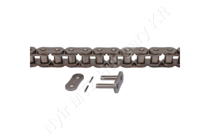 Görgőslánc ASA 80-1H (16AH-1) egysoros (simplex) 1″ (25,4 mm) osztás 15,88 mm belső szélesség DIN 8188 3,05 m