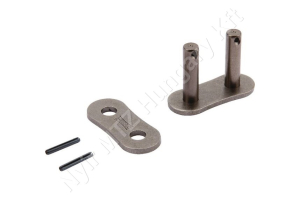 Összekötő láncszem ASA 80-1 egysoros (simplex) 1″ (25,4 mm) osztás 15,88 mm belső szélesség Ø15,88 mm görgő Ø7,94 mm csapszeg DIN 8188