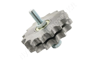 Láncfeszítő kerék 12B-2 duplex 3/4″-11,68 mm z=15 furat Ø12 mm M12 C45 acél Láncfeszítő kerék 12B-2 duplex 3/4″-11,68 mm z=15 furat Ø12 mm M12 C45 acél