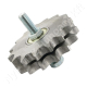 Láncfeszítő kerék 12B-2 duplex 3/4″-11,68 mm z=15 furat Ø12 mm M12 C45 acél