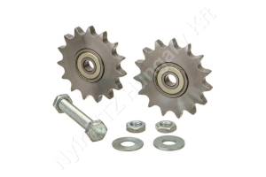 Láncfeszítő kerék 10B-2 duplex 5/8″-9,65 mm z=15 furat Ø12 mm M12 C45 acél Láncfeszítő kerék 10B-2 duplex 5/8″-9,65 mm z=15 furat Ø12 mm M12 C45 acél
