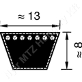Ékszíj A 13x1168 mm Optibelt_158896