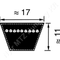 Ékszíj B 17x1175 mm Optibelt_158721