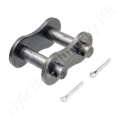 Összekötő láncszem egysoros (simplex) 1-1/4″ (31,75 mm) osztás 3/4″ (19,56 mm) belső szélesség Ø19,05 mm görgő Ø10,19 mm csapszeg DIN 8187_150648