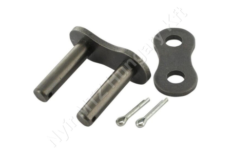 Összekötő láncszem egysoros (simplex) 1″ (25,4 mm) osztás 17,02 mm belső szélesség Ø15,88 mm görgő Ø8,28 mm csapszeg DIN 8187_150652