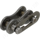 Összekötő láncszem egysoros (simplex) 1/2″ (12,7 mm) osztás 1/8″ (3,3 mm) belső szélesség Ø7,75 mm görgő Ø3,66 mm csapszeg DIN 8187