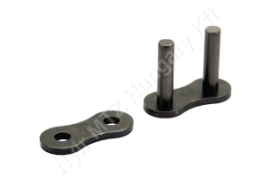 Összekötő láncszem ASA 120HE-1 egysoros (simplex) 1-1/2″ (38,1 mm) osztás 25,22 mm belső szélesség Ø22,23 mm görgő Ø11,1 mm csapszeg DIN 8188