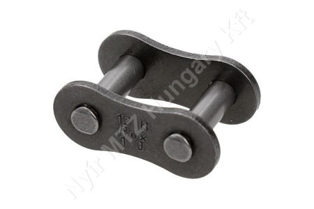 Összekötő láncszem egysoros (simplex) 1/2″ (12,7 mm) osztás 5/16″ (7,75 mm) belső szélesség Ø8,51 mm görgő Ø4,45 mm csapszeg DIN 8187_150659 Összekötő láncszem egysoros (simplex) 1/2″ (12,7 mm) osztás 5/16″ (7,75 mm) belső szélesség Ø8,51 mm görgő Ø4,45 mm csapszeg DIN 8187_150659
