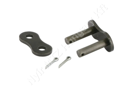 Összekötő láncszem ASA 140-1 egysoros (simplex) 1-3/4″ (44,45 mm) osztás 25,22 mm belső szélesség Ø25,4 mm görgő Ø12,7 mm csapszeg DIN 8188_150662
