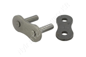 Összekötő láncszem ASA 120HE-1 egysoros (simplex) 1-3/4″ (44,45 mm) osztás 25,22 mm belső szélesség Ø25,4 mm görgő Ø12,7 mm csapszeg DIN 8188